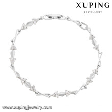 74564 silver color gemstone jewelry triangle stone bracelet